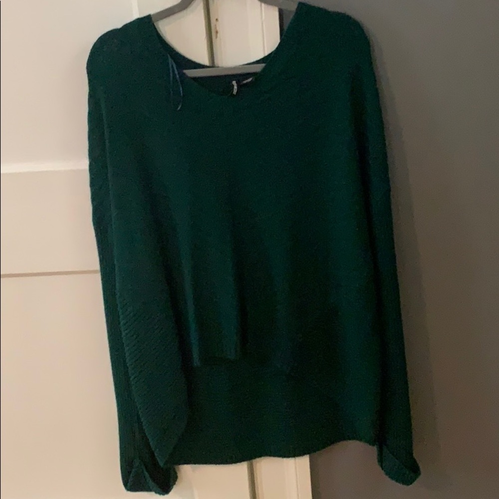 Tunic-Length Sweater dark green